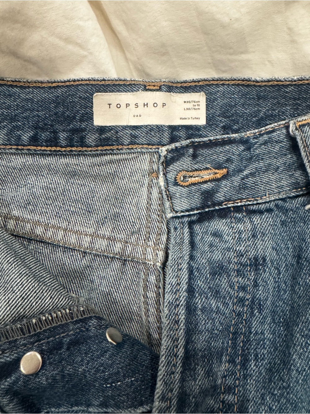 Topshop Dad Jeans - Light Blue